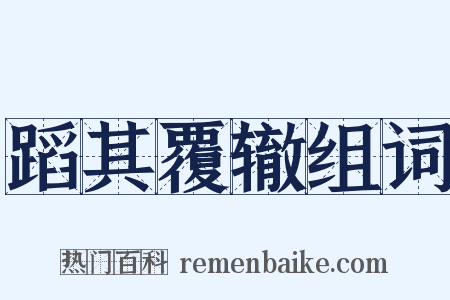 蹈其覆辙组词是什么意思的图片